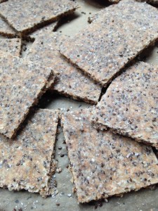 Chia spelt crackers