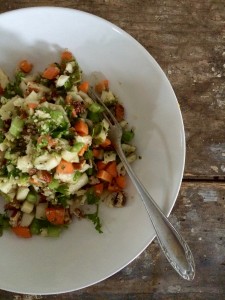 peer pecan salade